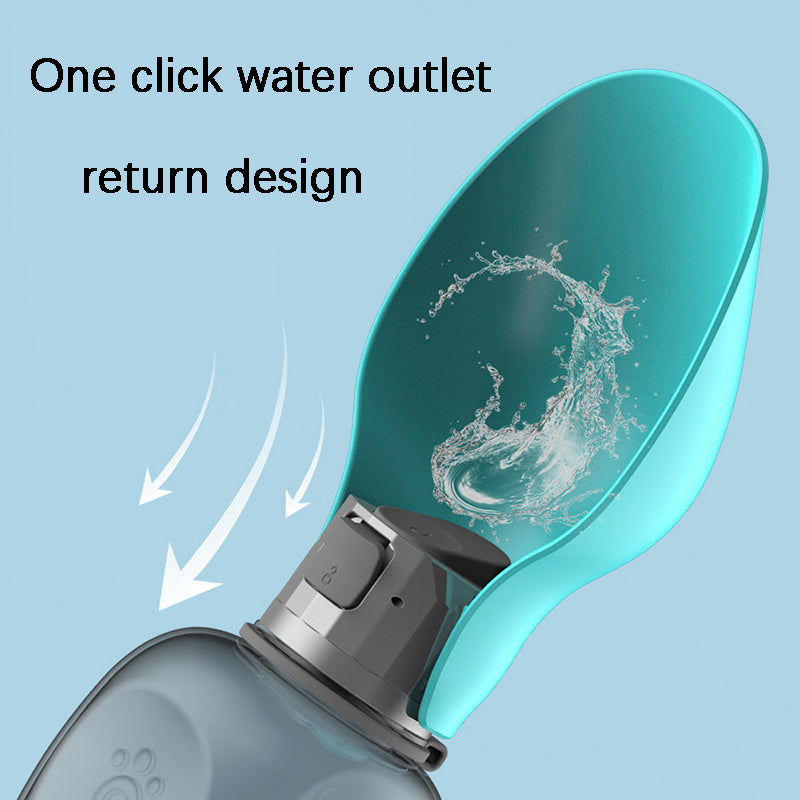 800ml Portable Leakproof Dog Water Bottle with Bow