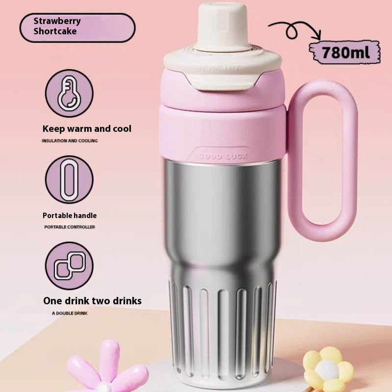 780ml Gradient Stainless Steel Double Drink Thermos Cup