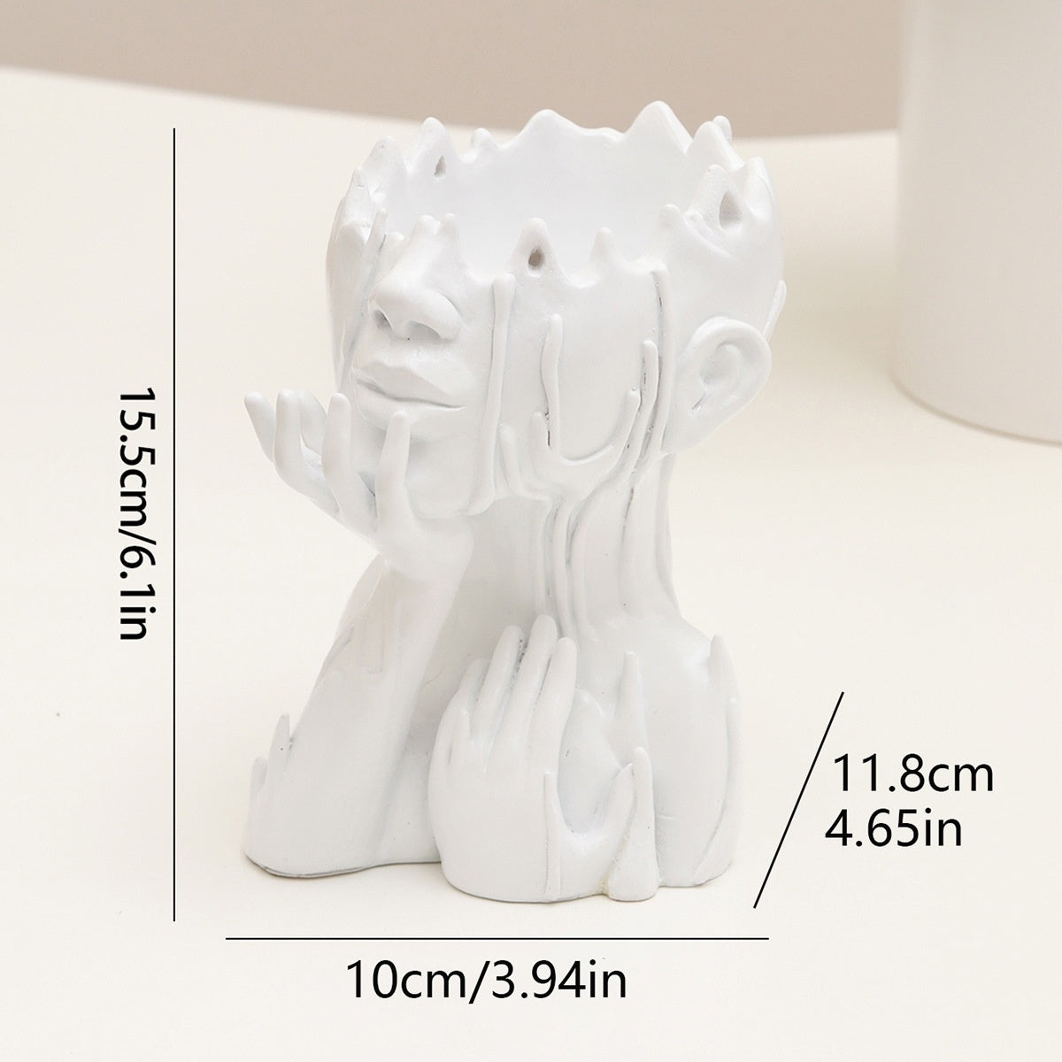 Resin Goddess Head Flower Pot Medusa Garden Decor Statue