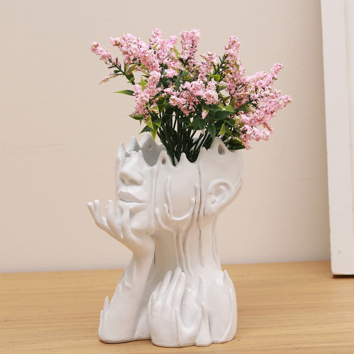 Resin Goddess Head Flower Pot Medusa Garden Decor Statue
