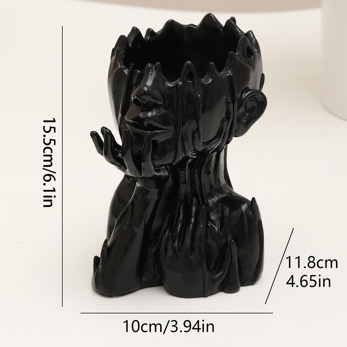 Resin Goddess Head Flower Pot Medusa Garden Decor Statue