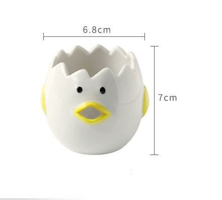 Cute Chicken Ceramic Egg Separator Practical Kitchen Accessory