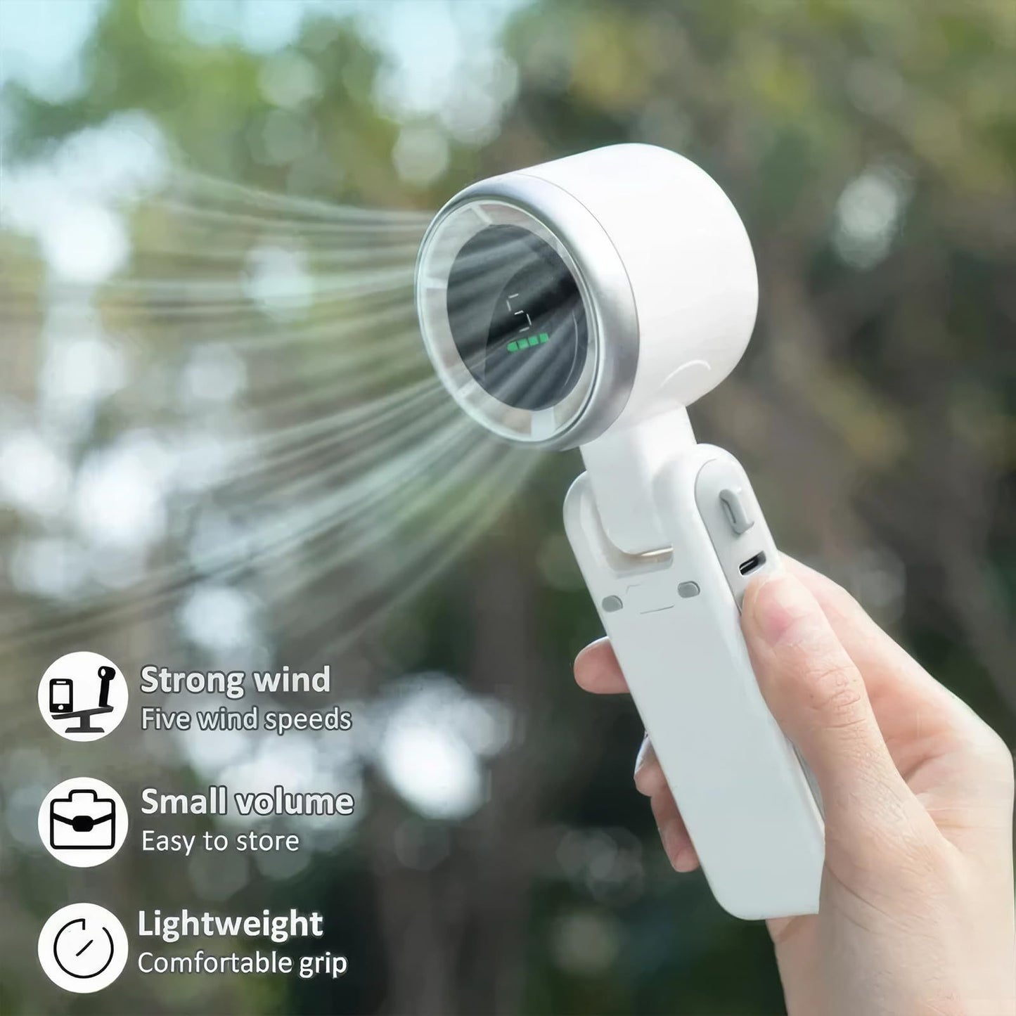 Portable Hanging Neck Fan – 180° Folding Mini Turbo Fan