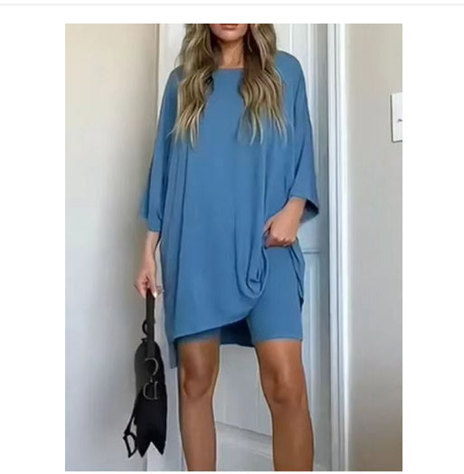 Summer Shorts Suit Loose Tee & Slim Pants Women
