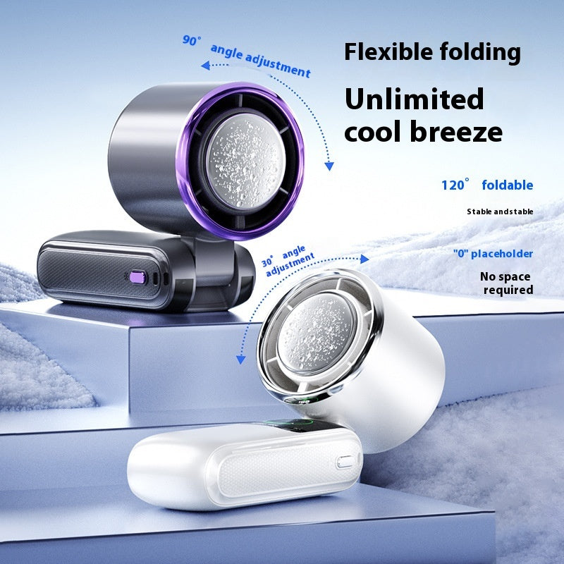 New Ice Pack High-Speed Handheld Electric Folding Mini Fan