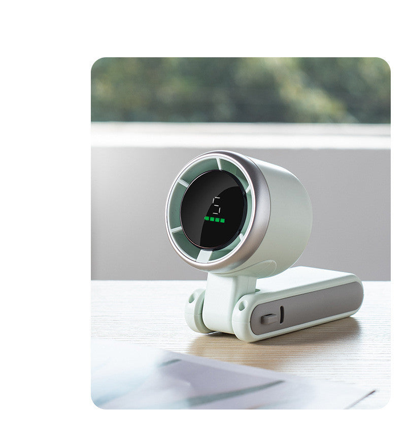 Portable Hanging Neck Fan – 180° Folding Mini Turbo Fan