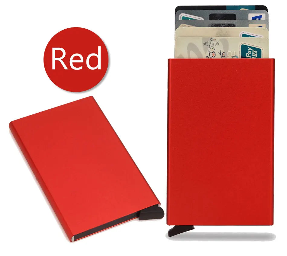 RFID Smart Wallet – Slim Metal Pop-Up Card Holder