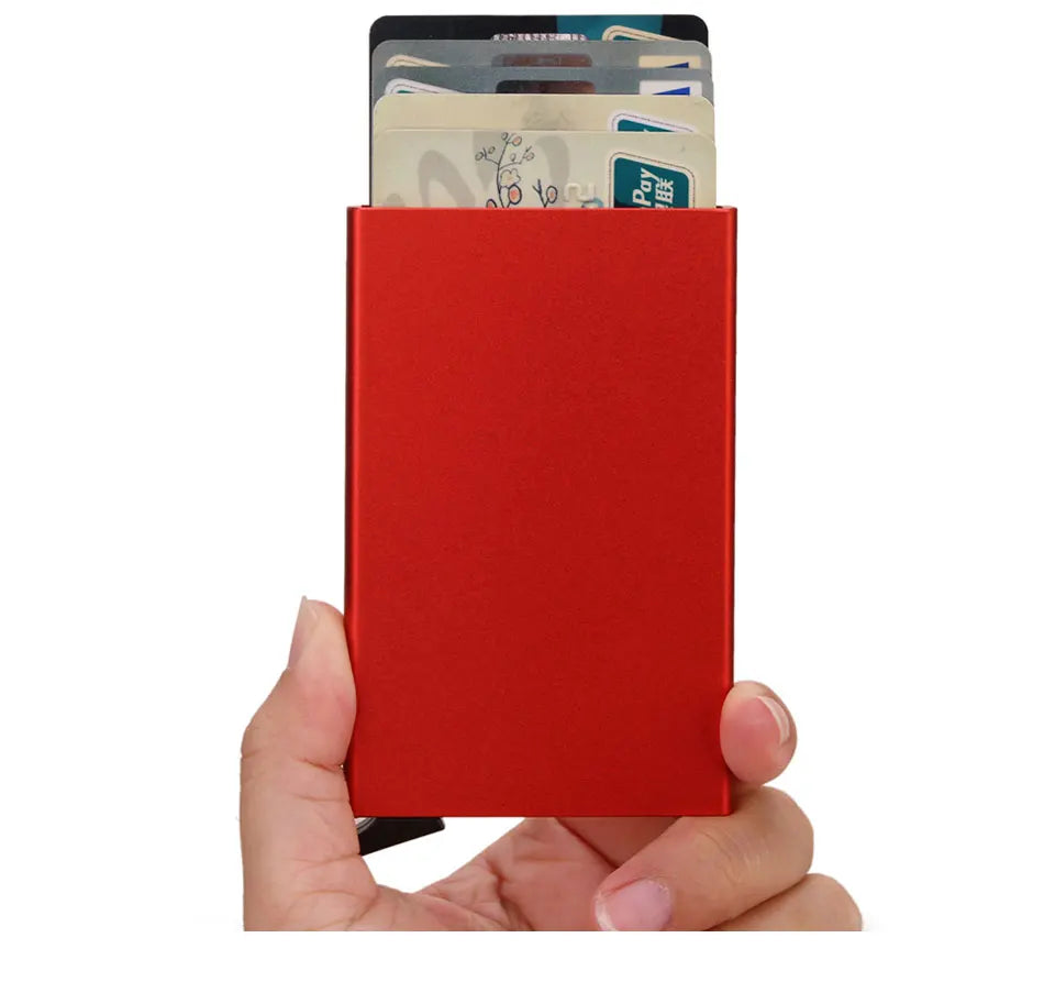 RFID Smart Wallet – Slim Metal Pop-Up Card Holder