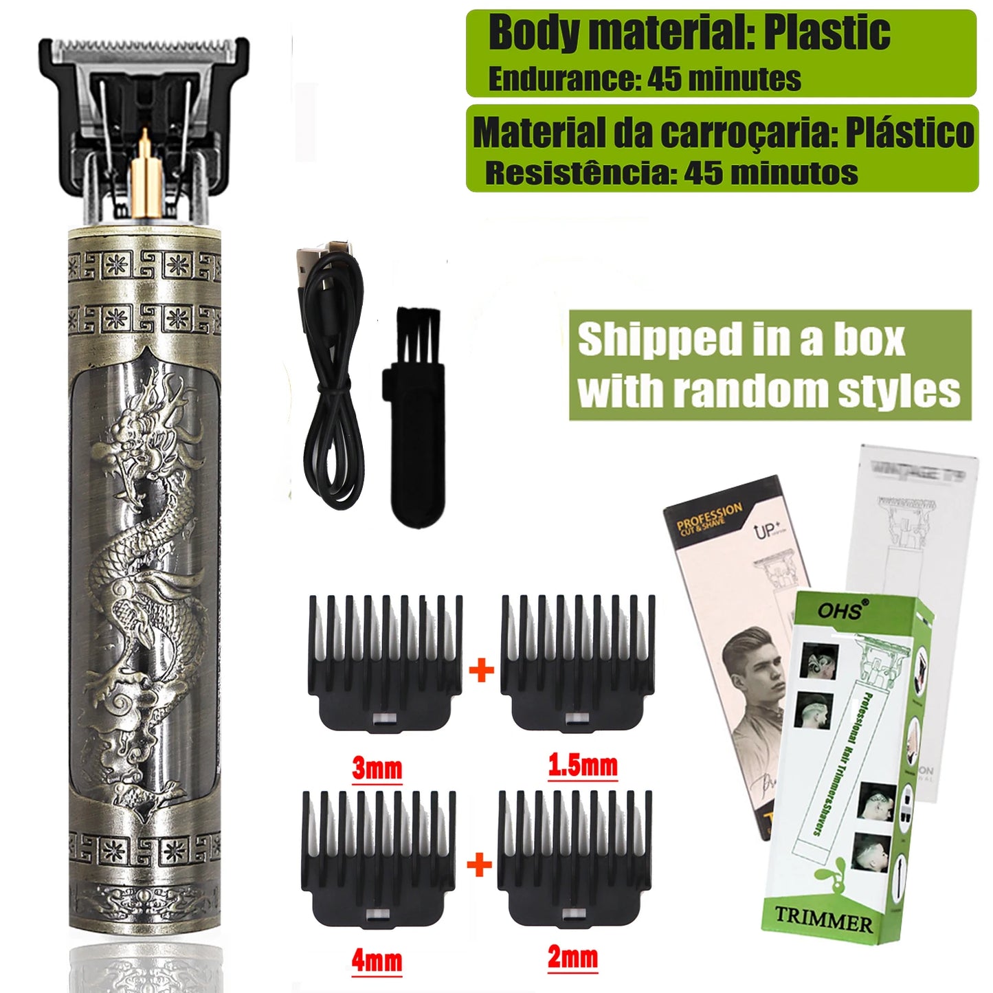 T9 Hair Clipper 0mm Precision Beard Trimmer Machine