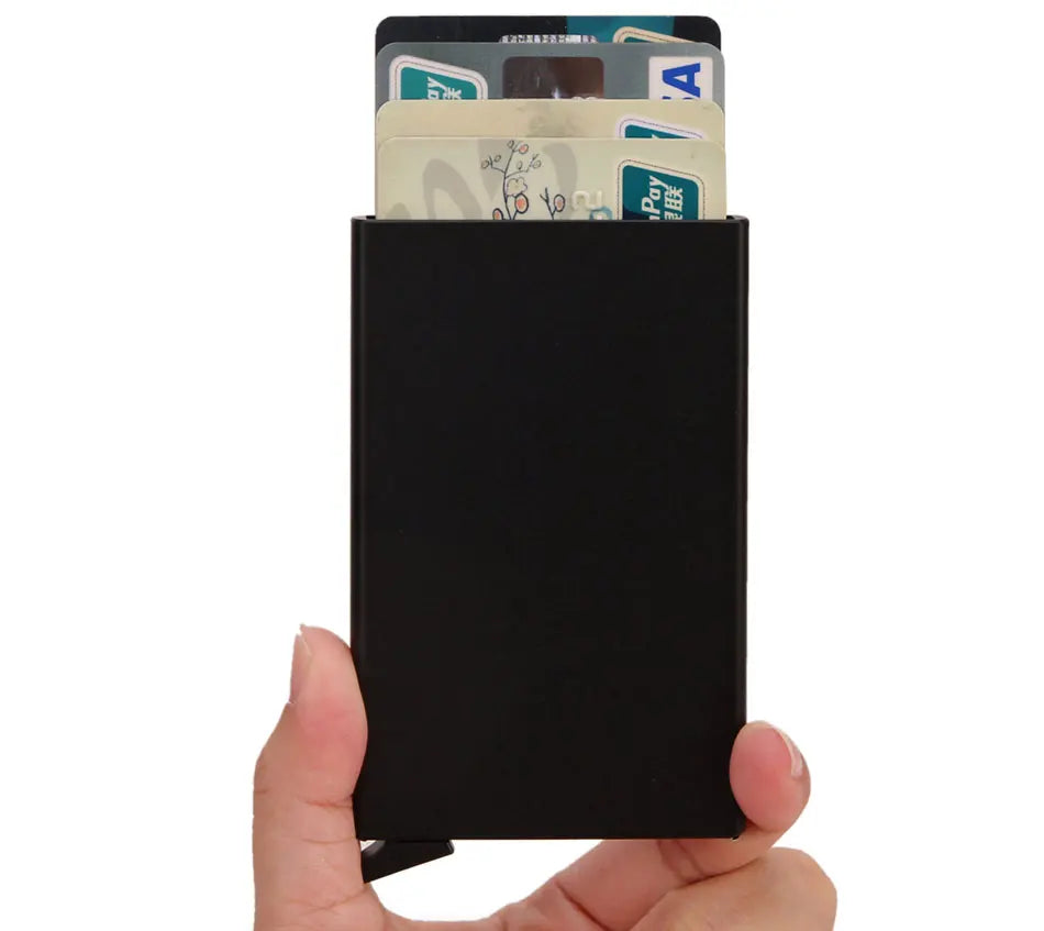RFID Smart Wallet – Slim Metal Pop-Up Card Holder