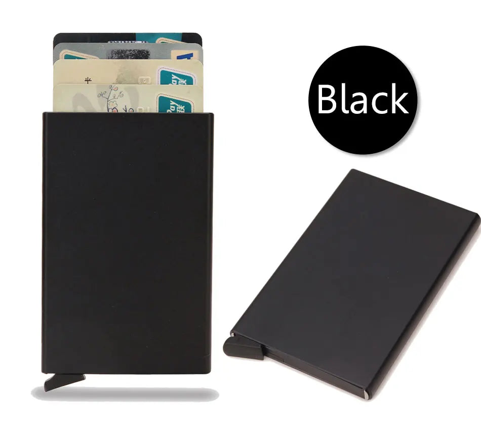 RFID Smart Wallet – Slim Metal Pop-Up Card Holder