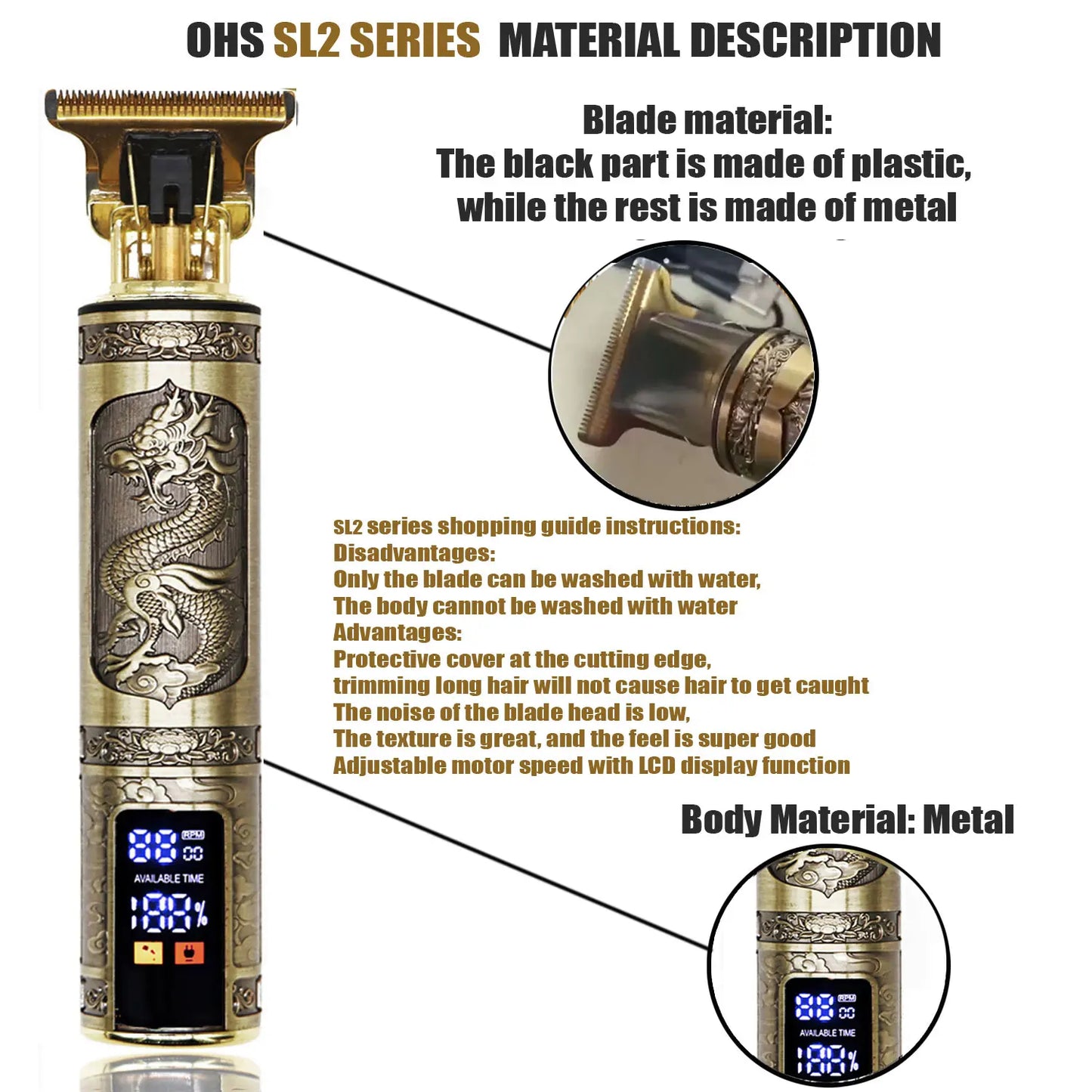 T9 Hair Clipper 0mm Precision Beard Trimmer Machine