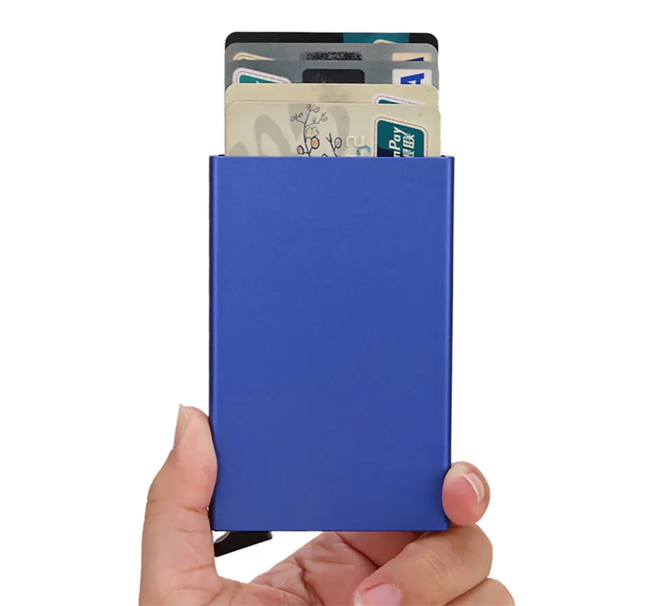 RFID Smart Wallet – Slim Metal Pop-Up Card Holder