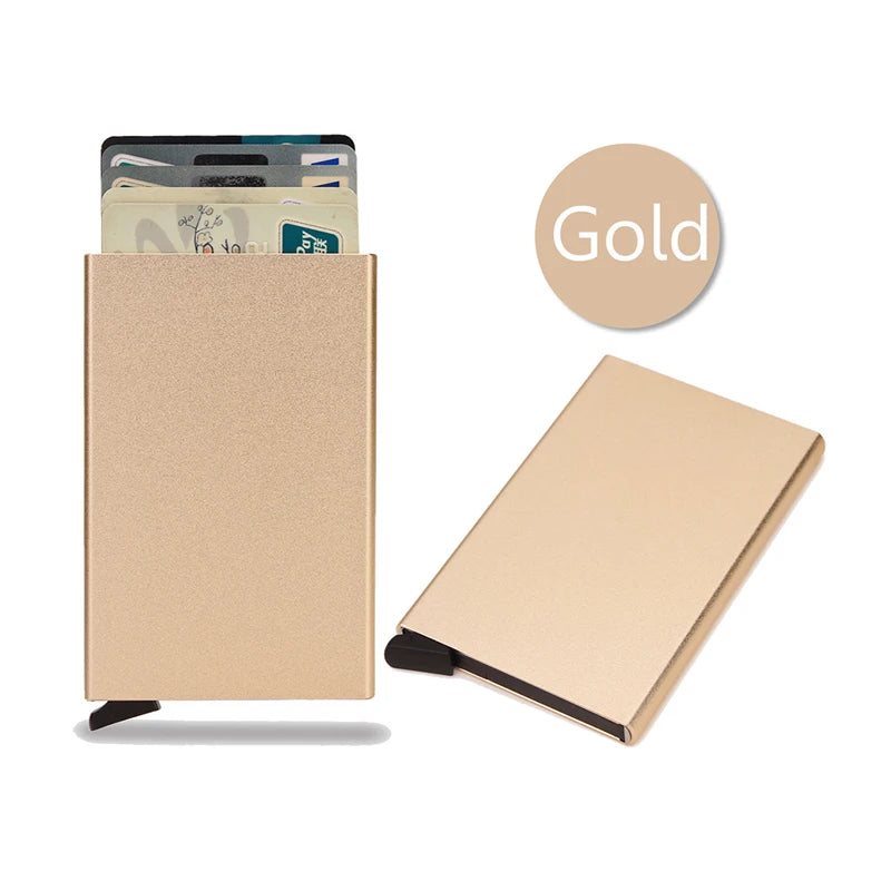 RFID Smart Wallet – Slim Metal Pop-Up Card Holder