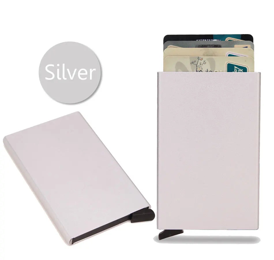 RFID Smart Wallet – Slim Metal Pop-Up Card Holder