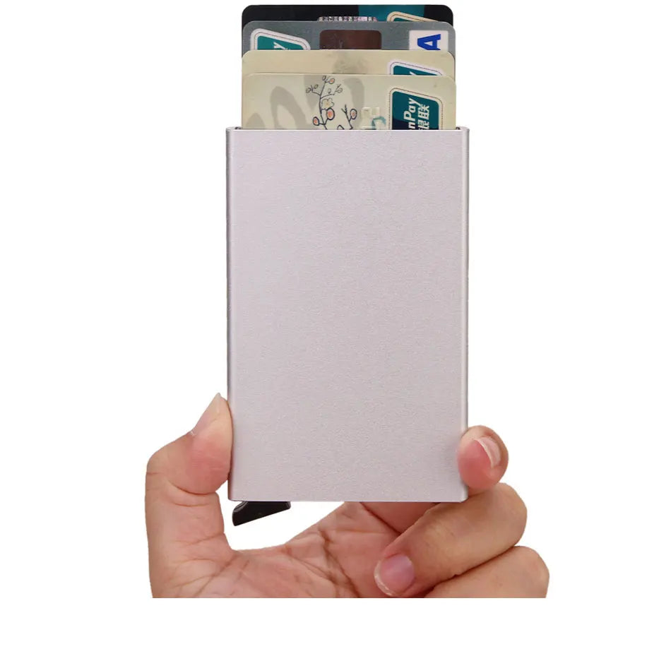 RFID Smart Wallet – Slim Metal Pop-Up Card Holder