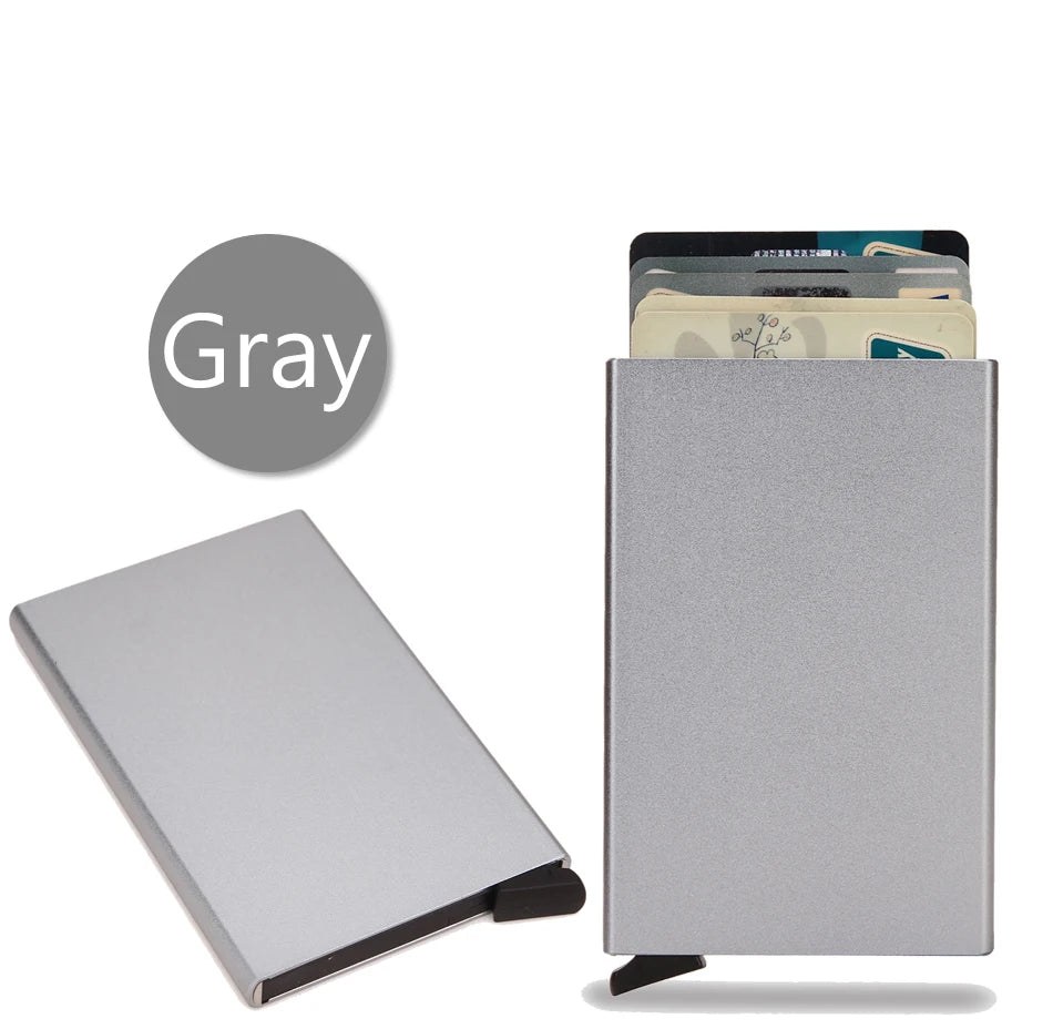 RFID Smart Wallet – Slim Metal Pop-Up Card Holder