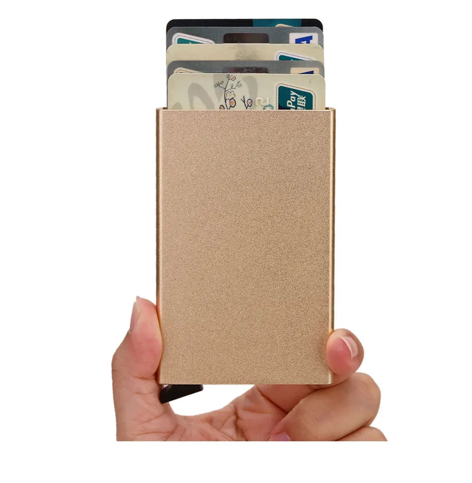 RFID Smart Wallet – Slim Metal Pop-Up Card Holder