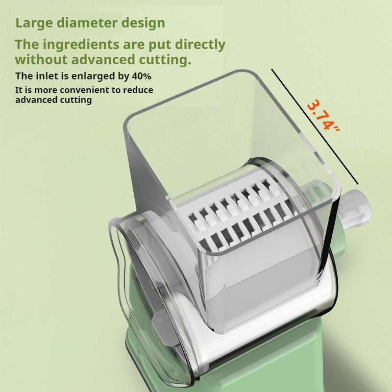 White Kitchen Vegetable Slicer – Manual Food Prep Tool with Stainless Steel Blades
