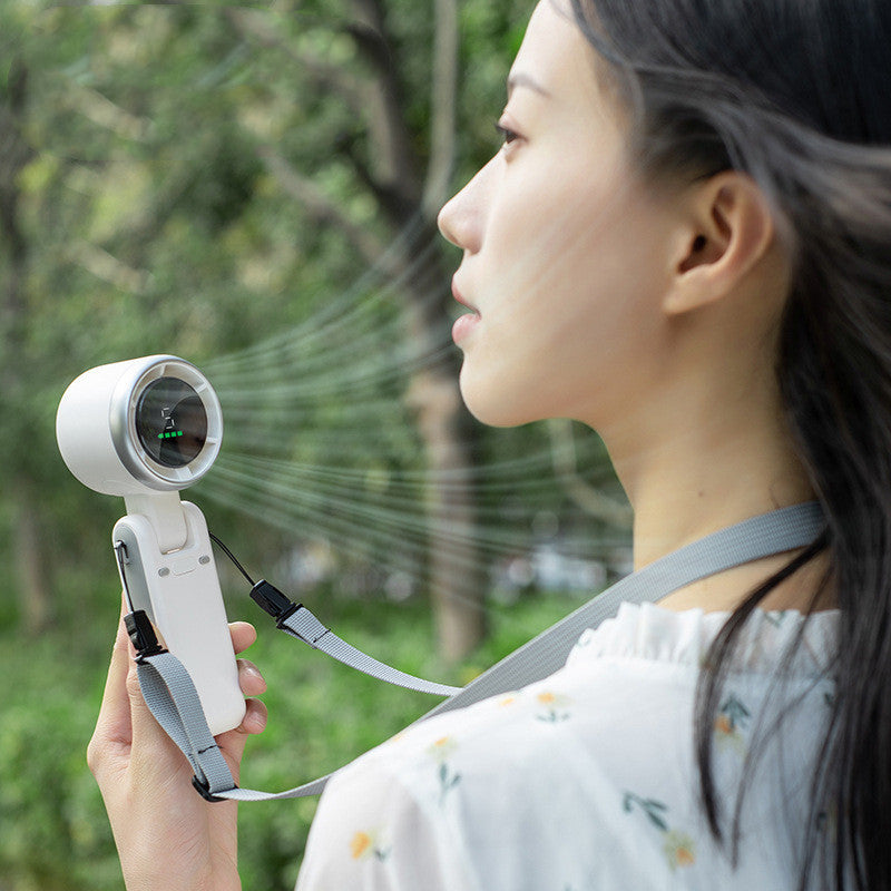 Portable Hanging Neck Fan – 180° Folding Mini Turbo Fan