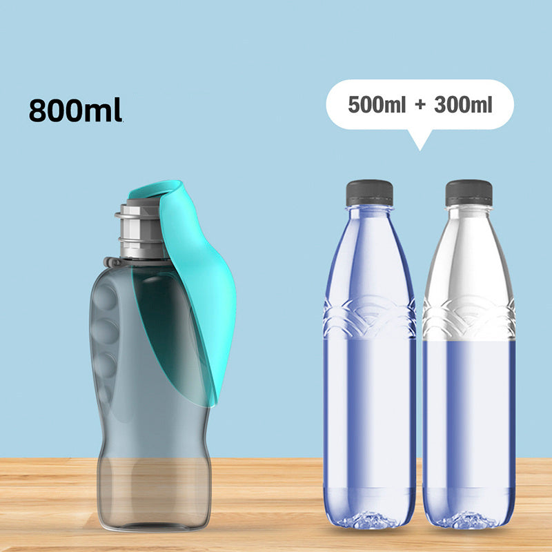 800ml Portable Leakproof Dog Water Bottle with Bow