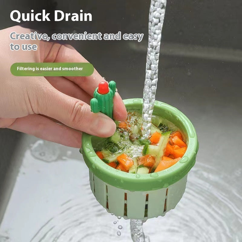 Cactus Sink Filter Basket – Cute & Practical Drain Strainer for Kitchen