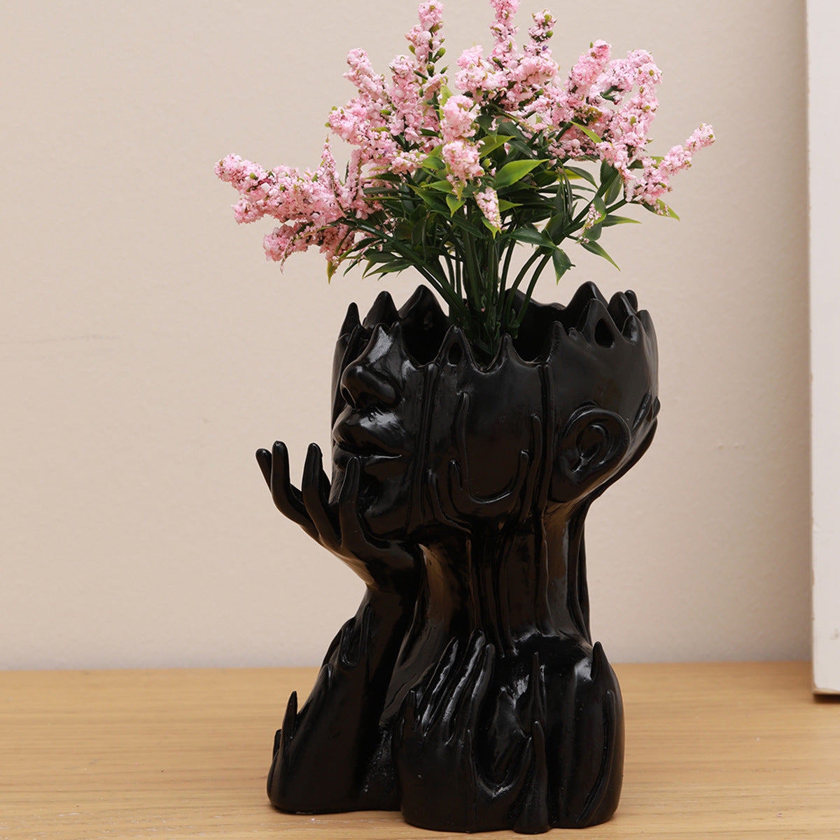 Resin Goddess Head Flower Pot Medusa Garden Decor Statue