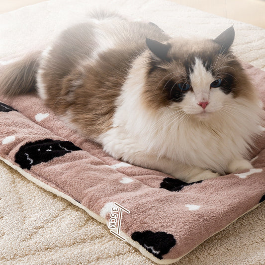 Coral Fleece Pet Mat – Ultra-Soft, All-Season Comfort for Cats of All Ages