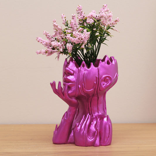 Resin Goddess Head Flower Pot Medusa Garden Decor Statue