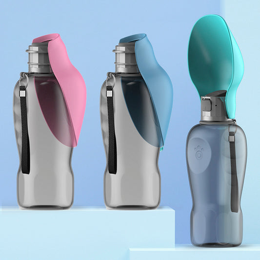800ml Portable Leakproof Dog Water Bottle with Bow