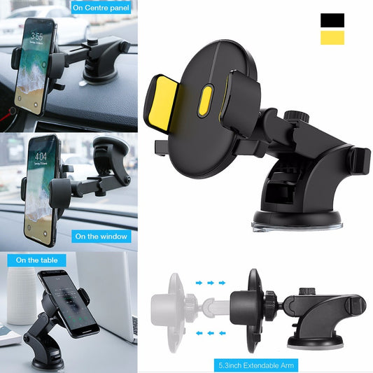 Telescopic Car Phone Holder with Suction Cup Mount