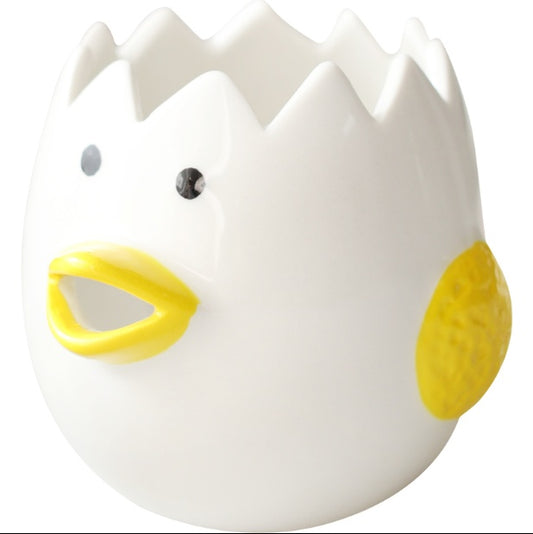 Cute Chicken Ceramic Egg Separator Practical Kitchen Accessory