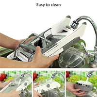 LMETJMA 18 Types Adjustable Mandoline Slicer Stainless Steel Vegetable Julienner Grater Onion Potato Slicer Cutter KC0326