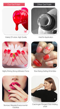 Vendeeni 6 Colors Magnetic Cat Eye Gel Nail Polish Set Pink UV LED Soak Off Gel Varnish Crystal Cat Eye Gel Lacquer With Display