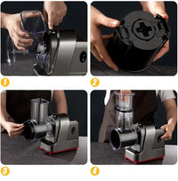 LMETJMA 250W 5 in 1 Electric Vegetable Slicer Shredder Automatic Salad Shooter Machine Cheese Grater Carrot Cabbage Cutter JT253