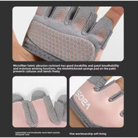 1 pair Anti Slip Four Finger Gloves for Men Women Weightlifting Pilates Aerial Yoga Fitness Breathable Half Finger Anti Callus