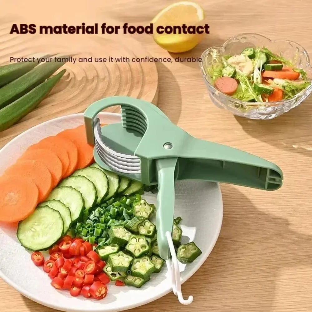 Food Manual Slicer Multifunctional Banana Slicer Vegetable Cutter Stainless Steel Slicers Cutter for Salad Sausage Kitchen Tools