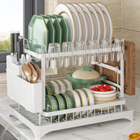 Stainless Steel Dish Rack | Hygienic & Residue-Free Drying | Premium Carbon Steel Construction | Space-Saving Kitchen Organizer