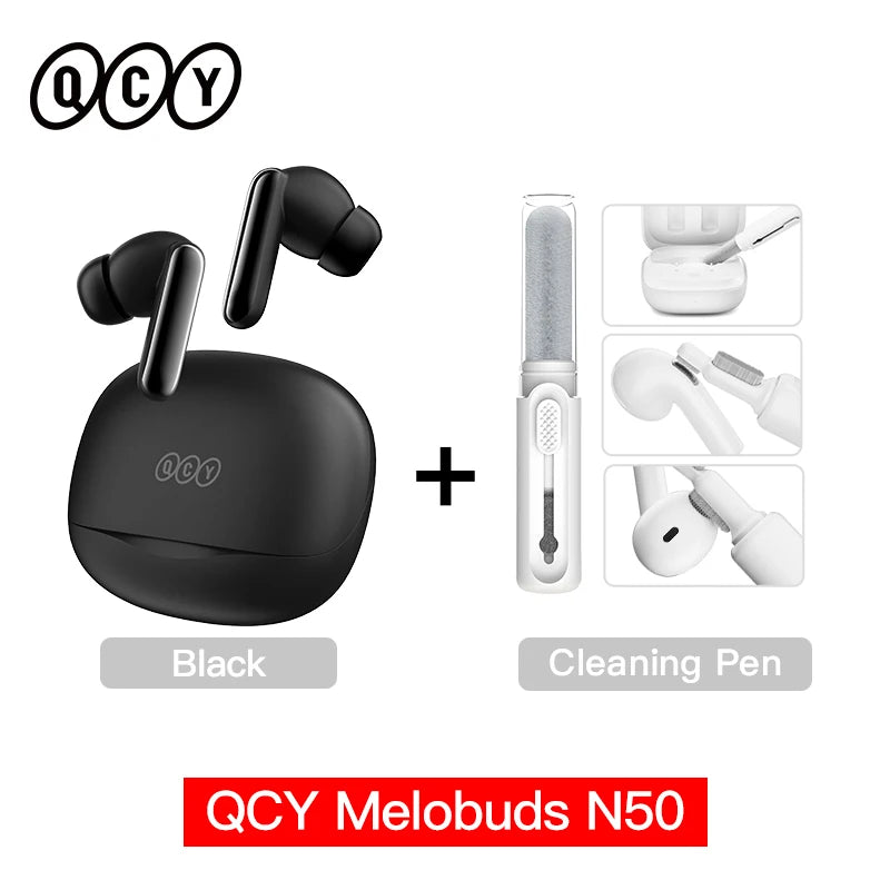 QCY Melobuds N50 ANC Wireless Earbuds Bluetooth 5.4 with 6 Mic Noise Cancellation