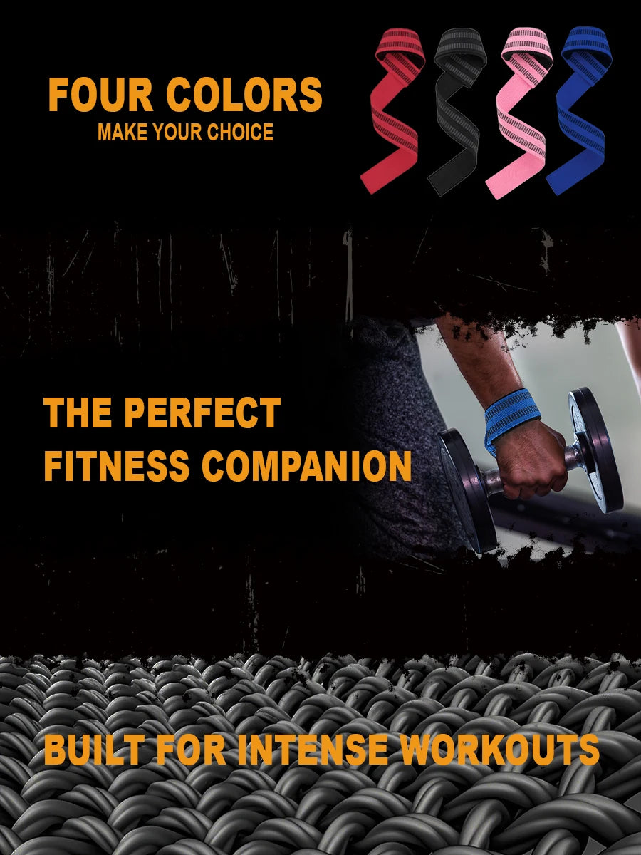 2pcs Lifting Wrist Straps for Weightlifting, Gym Grip Power Workouts Lifting Straps Lift Deadlift Straps Hard Pull Exercise