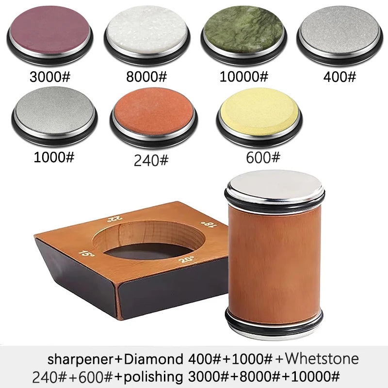 4 Angles Rolling Knife Sharpener Kit For Straight Edge Roller Knife Sharpening With Industry Diamonds Whetstone Chef Knife Set