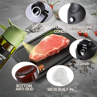 470ml Oil Sprayer for Cooking 2-in-1 Olive Oil Dispenser Thick Glass Bottle