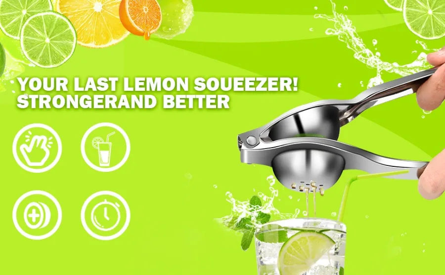 Stainless Steel Lemon Squeezer Manual Lemon Clip Processor Household Orange Citrus Juicers Fruit Pressing Kitchen Accessories