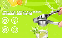 Stainless Steel Lemon Squeezer Manual Lemon Clip Processor Household Orange Citrus Juicers Fruit Pressing Kitchen Accessories