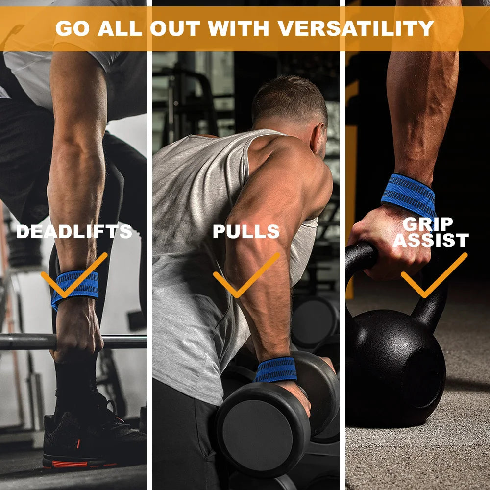 2pcs Lifting Wrist Straps for Weightlifting, Gym Grip Power Workouts Lifting Straps Lift Deadlift Straps Hard Pull Exercise