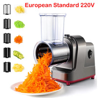 LMETJMA 250W 5 in 1 Electric Vegetable Slicer Shredder Automatic Salad Shooter Machine Cheese Grater Carrot Cabbage Cutter JT253