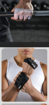 1 pair Anti Slip Four Finger Gloves for Men Women Weightlifting Pilates Aerial Yoga Fitness Breathable Half Finger Anti Callus