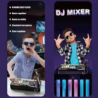 Kids Simulation DJ Mixer Controller Toys Multifunctional Music Effects Electronic Learning Game Birthday Gift for Children