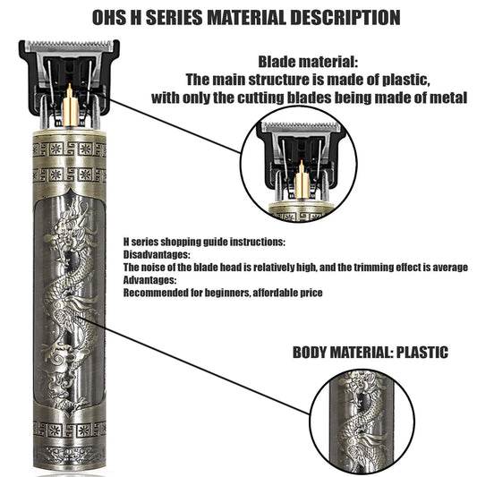 T9 Hair Clipper 0mm Precision Beard Trimmer Machine