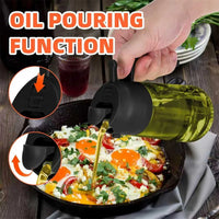 470ml Oil Sprayer for Cooking 2-in-1 Olive Oil Dispenser Thick Glass Bottle